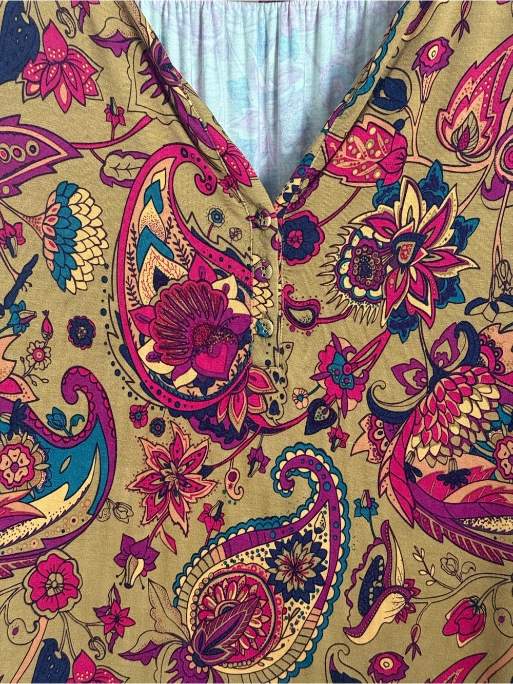 Soft Surroundings Paisley Colorful Maxi Dress Pockets 1X - Picture 12 of 14